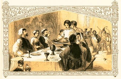 Christmas Dinner by Myles Birket Foster