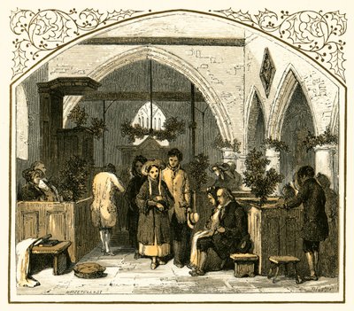 Church-Decking at Christmas by Myles Birket Foster
