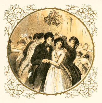 Dancing under the Mistletoe by Myles Birket Foster