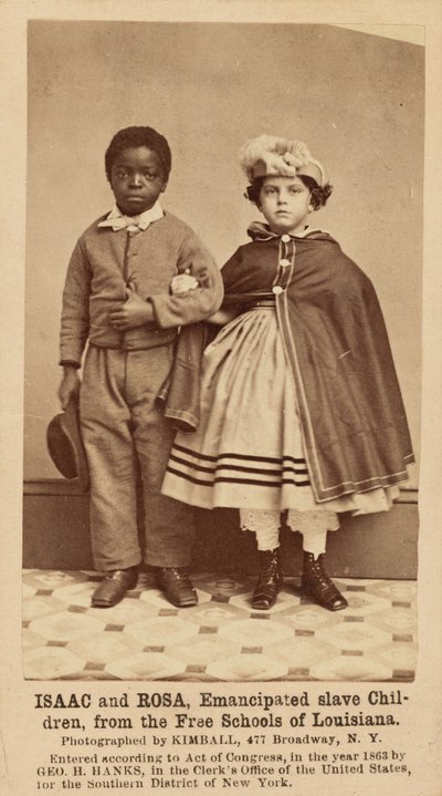 Isaac and Rosa, Emancipated Slave Children, from the Free Schools of Louisiana, 1863-1864 by Myron H. Kimball