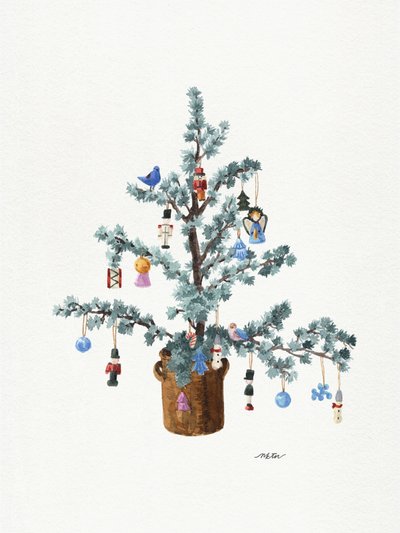 Potted Festive Christmas Tree by NKTN