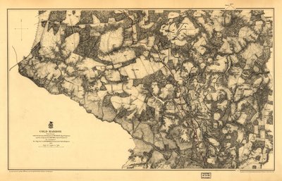 Civil War Map of Chickahominy River by N. Michler