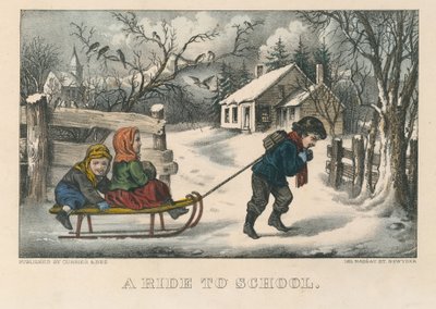 A Ride to School by Currier and Ives