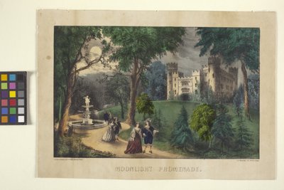 Moonlight Promenade by N. and Ives J.M. (1824 95) Currier