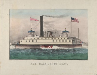 New York Ferry Boat, c.1860-65 by Currier and Ives