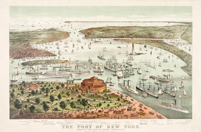 The Port of New York by Currier & Ives by Currier and Ives