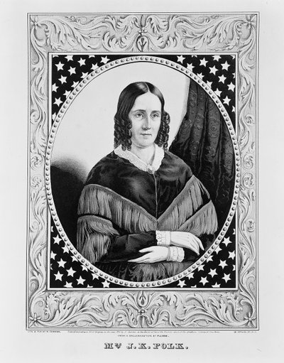 Sara Polk by N. and Ives, J.M. Currier