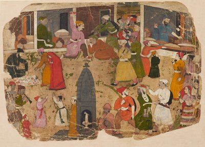 A commotion in the bazaar by Nainsukh