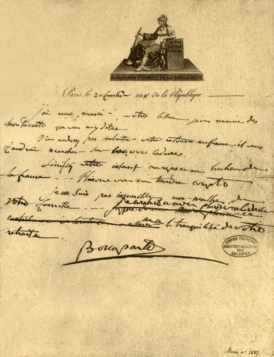 Letter from First Consul Napoleon Bonaparte to the Count of Provence, 6 September 1800 by Napoleon Bonaparte I