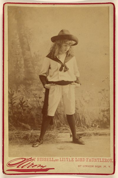 Tommy Russell, as Little Lord Fauntleroy by Napoleon Sarony