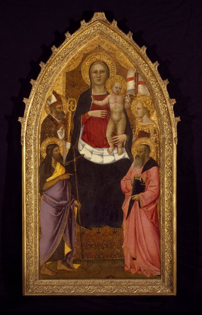 Madonna and Child Enthroned with Saints Zenobius, John the Baptist, Reparata and John the Evangelist by Nardo di Cione