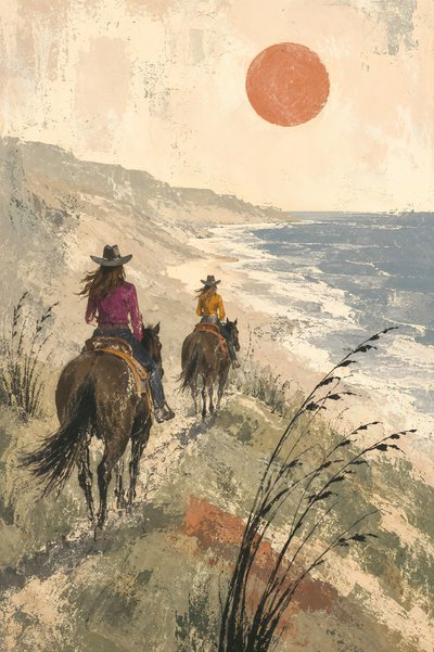 Coastal Horseback Sunset Ride by Natalie Bruns