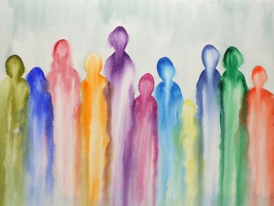 Colorful Abstract Figures by Natalie Bruns
