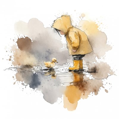Curious Child Duckling by Natalie Bruns