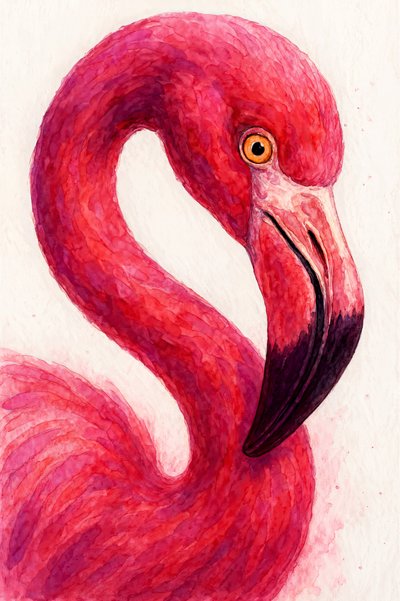 Elegant Pink Flamingo by Natalie Bruns