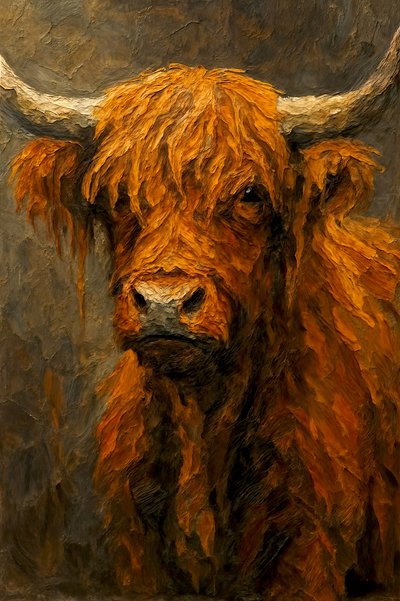 Majestic Highland Cow by Natalie Bruns