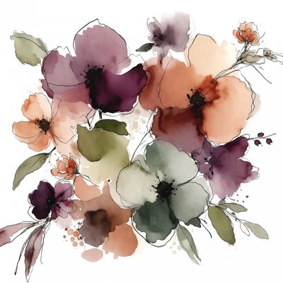 Muted Floral Bouquet by Natalie Bruns