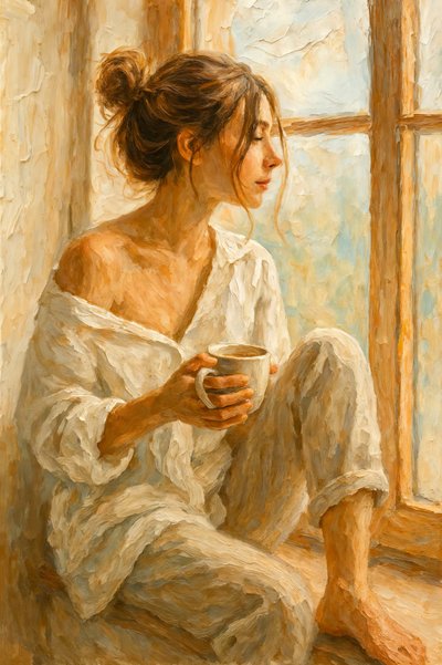 Peaceful Morning Coffee by Natalie Bruns