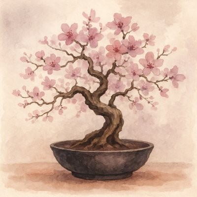 Pink Cherry Bonsai by Natalie Bruns