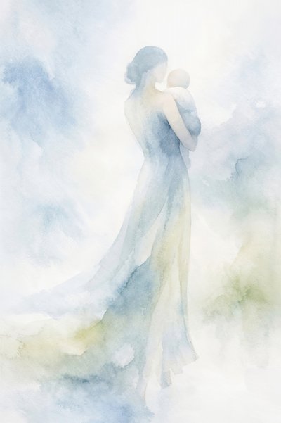 Serene Maternal Embrace by Natalie Bruns