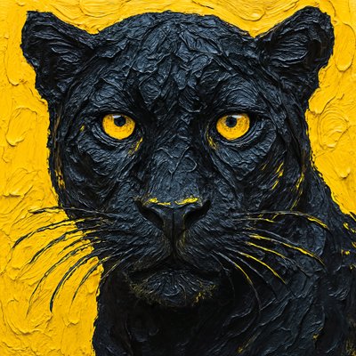 Textured Black Panther by Natalie Bruns