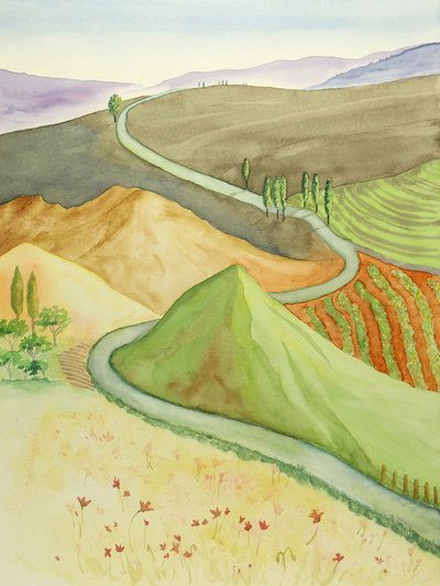 Winding Country Road by Natalie Bruns