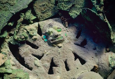 Gilded Copper Rattle of Decapitator God in the Moche Royal Tomb of the Old Lord of Sipan by Nathan Benn
