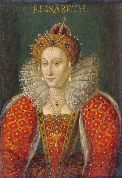 Miniature Oil Portrait of Queen Elizabeth I of England by Nathan Benn