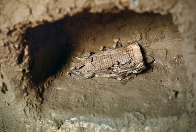 Remains of Jewish Prayer Book in Ruins of Synagogue in Ifrane de l