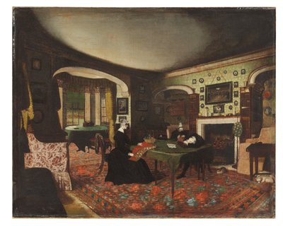 The Reverend Charles Crawley asleep while writing his sermon by Nathan Hughes