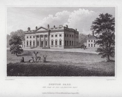 Denton Park, the Seat of Sir C H Ibbotson by Nathaniel (after) Whittock
