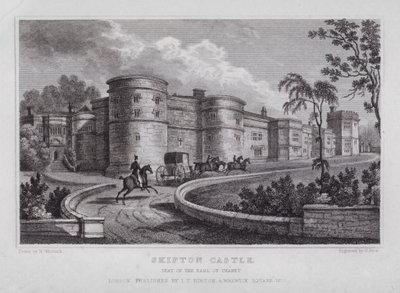 Skipton Castle, Seat of the Earl of Thanet by Nathaniel (after) Whittock