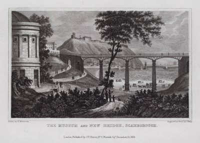 The Museum and New Bridge, Scarborough by Nathaniel (after) Whittock
