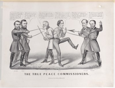 The True Peace Commissioners, 1865 by Currier and Ives