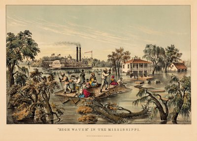 High Water in the Mississippi by Nathaniel Currier