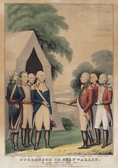 Surrender of Cornwallis: At York-Town Va. Oct. 1781 by Nathaniel Currier