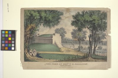 The Tomb Of Genl. W. H. Harrison by Nathaniel Currier