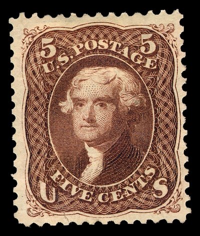 5c Thomas Jefferson Re-issue Single by National Bank Note Company