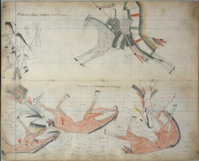 Cheyennes Repulsed and Wounded by Native American