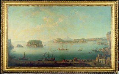 A View on the Coast near Naples with the Islands of Nisida, Procida, Ischia and Capri, c.1780 by Neapolitan School