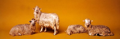 Sheep, from the Christmas Creche and tree by Neapolitan School