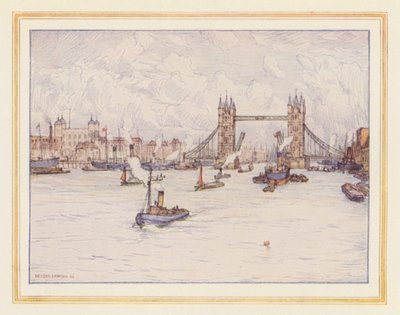 The Tower and the Tower Bridge by Nelson Dawson