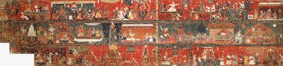 A Large Nepalese Historical Painting Representing a Version of the Legend of Red Avalokiteshvara by Nepalese School