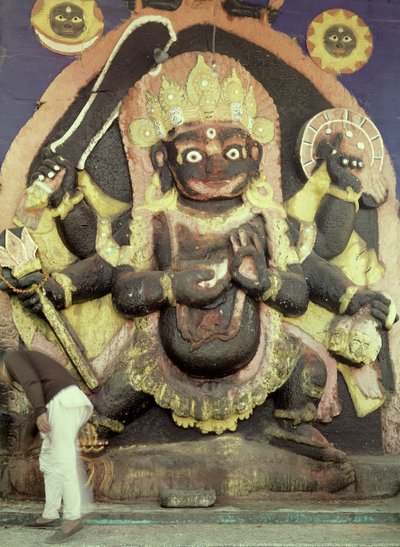 Relief of Kali in Durbar Square by Nepalese School