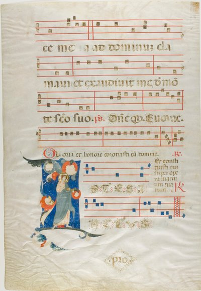 Nimbed Saint in a Historiated Initial 
