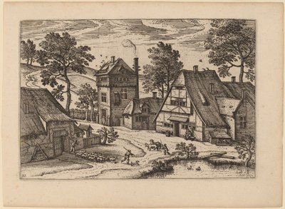 Village with Pond by Netherlandish 16th Century
