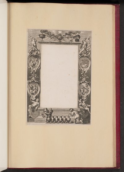 Border Illustration with Scenes from the Life of Christ and Putti Pouring Wine by Netherlandish 17th Century