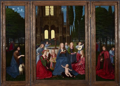 The Virgin and Child with Saints and Angels in a Garden, c. 1500 by Netherlandish Master