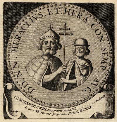 Byzantine Emperors Heraclius and Constantine III by Netherlandish School