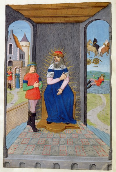 Phaeton borrows a chariot from his father and is killed, from Metamorphoses 2 by Ovid by Netherlandish School